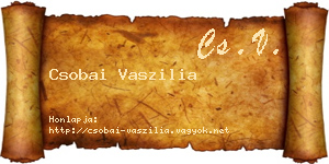 Csobai Vaszilia névjegykártya
